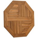 VidaXL Blat do stolika, 60x60x2,5 cm, ośmiokątny, lite drewno tekowe