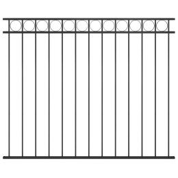 VidaXL Panel ogrodzeniowy, stalowy, 1,7 x 1,5 m, czarny