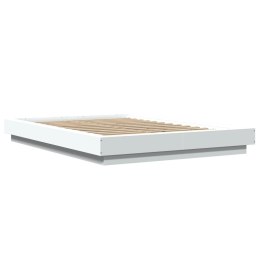 VidaXL Rama łóżka z LED, biała, 120x200 cm, materiał drewnopochodny