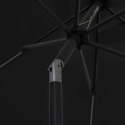 VidaXL Parasol ogrodowy z LED i aluminiowym słupkiem, 300 cm, czarny