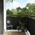 VidaXL Parawan balkonowy, czarny, 500x90 cm, polirattan