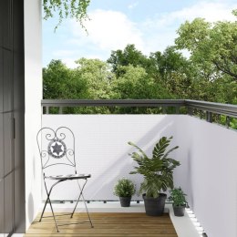 VidaXL Parawan balkonowy, biały, 300x90 cm, polirattan