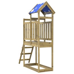 VidaXL Wieża do placu zabaw z drabinką, 110,5x52,5x215cm, impregnowana