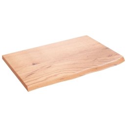 VidaXL Blat do łazienki, jasnobrązowy, 60x40x2 cm, lite drewno