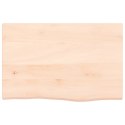 VidaXL Półka, 60x40x2 cm, surowe lite drewno dębowe