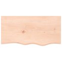 VidaXL Półka, 80x40x2 cm, surowe lite drewno dębowe