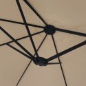 VidaXL Podwójny parasol ogrodowy, taupe, 449x245 cm