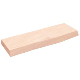 VidaXL Półka, 60x20x4 cm, surowe lite drewno dębowe