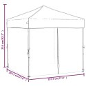 VidaXL Składany namiot imprezowy ze ściankami, czarny, 2x2 m