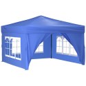 VidaXL Składany namiot imprezowy ze ściankami, niebieski, 3x3 m