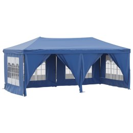 VidaXL Składany namiot imprezowy ze ściankami, niebieski, 3x6 m