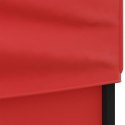 VidaXL Składany namiot imprezowy ze ściankami, czerwony, 3x3 m