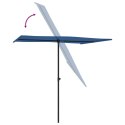 VidaXL Parasol ogrodowy na słupku aluminiowym, 2x1,5 m, błękit lazur
