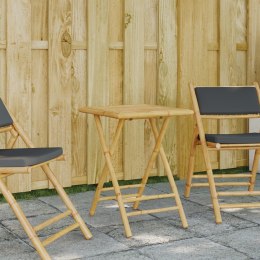 VidaXL Składany stolik ogrodowy, 55x55x75 cm, bambusowy