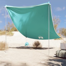 VidaXL Zadaszenie na plażę, z obciążnikami, zielone, 214x236 cm