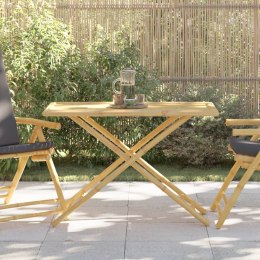 VidaXL Składany stolik ogrodowy, 110x55x75 cm, bambusowy