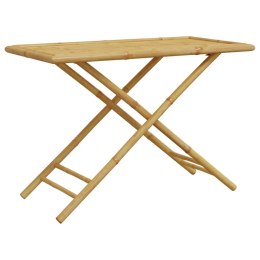 VidaXL Składany stolik ogrodowy, 110x55x75 cm, bambusowy