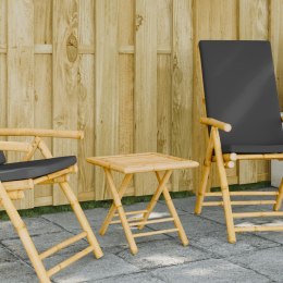 VidaXL Składany stolik ogrodowy, 45x45x45 cm, bambusowy