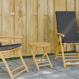 VidaXL Składany stolik ogrodowy, Ø45x45 cm, bambusowy