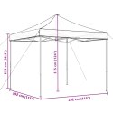 VidaXL Składany namiot imprezowy typu pop-up, czarny, 292x292x315 cm