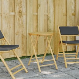 VidaXL Składany stolik ogrodowy, Ø55x75 cm, bambusowy
