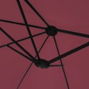 VidaXL Podwójny parasol ogrodowy z LED, bordowy, 449x245 cm