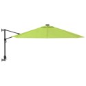 VidaXL Ścienny parasol ogrodowy, zielony, 290 cm