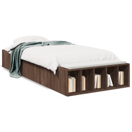 VidaXL Rama łóżka, brązowy dąb, 100x200 cm, materiał drewnopochodny