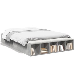 VidaXL Rama łóżka, szarość betonu, 120x200 cm, materiał drewnopochodny