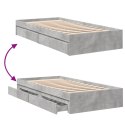 VidaXL Rama łóżka z szufladami, szarość betonu, 75x190 cm