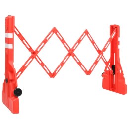 VidaXL Składana barierka drogowa, czerwona, 210x50x105 cm