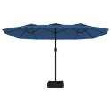 VidaXL Podwójny parasol ogrodowy, niebieski, 449x245 cm