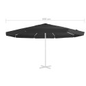 VidaXL Pokrycie do parasola ogrodowego, czarne, 500 cm