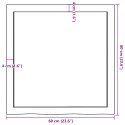 VidaXL Blat stołu, ciemnobrązowy, 60x60x(2-4) cm, lite drewno dębowe
