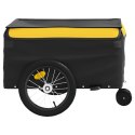 VidaXL Przyczepka rowerowa, czarno-żółta, 45 kg, żelazo