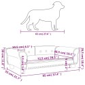 VidaXL Legowisko dla psa, brązowe, 95x55x30 cm, aksamitne