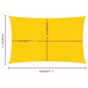 VidaXL Żagiel przeciwsłoneczny, 160 g/m², żółty, 4x6 m, HDPE