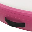 VidaXL Mata gimnastyczna z pompką, 100x100x15 cm, PVC, różowa