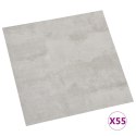 VidaXL Samoprzylepne panele podłogowe, 55 szt., PVC, 5,11 m², szare