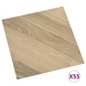 VidaXL Samoprzylepne panele podłogowe 55 szt. PVC, 5,11 m², brąz, pasy
