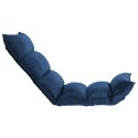 VidaXL Składane krzesło podłogowe, niebieskie, tkanina