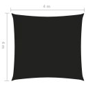 VidaXL Kwadratowy żagiel ogrodowy, tkanina Oxford, 4x4 m, czarny