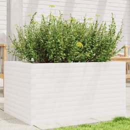 VidaXL Donica ogrodowa, biała, 90x60x45,5 cm, lite drewno sosnowe