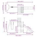 VidaXL Plac zabaw do ogrodu, lite drewno daglezjowe