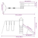 VidaXL Plac zabaw do ogrodu, lite drewno sosnowe