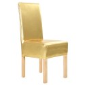 VidaXL Elastyczne pokrowce na proste krzesła, 6 szt., złote