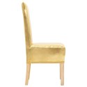 VidaXL Elastyczne pokrowce na proste krzesła, 6 szt., złote