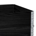 VidaXL Nadstawki paletowe, 3 szt., czarne, 120x80 cm, drewno sosnowe
