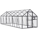 VidaXL Woliera, antracytowa, 1,79x6x1,85 m, aluminium