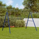 VidaXL Huśtawka ogrodowa z siodełkiem, trapezem i linką do wspinania